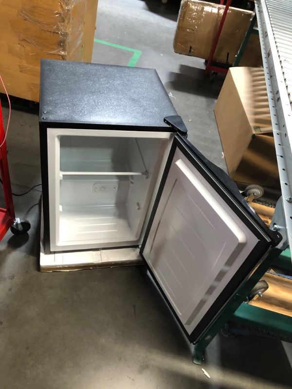 Photo 1 of ***DAMAGED - DENTED - POWERS ON - UNABLE TO TEST FURTHER - SEE PICTURES***
3.0 Cu.ft Upright Freezer, Small Mini Freezer with Adjustable Thermostat, Removable Shelves, Reversible Single Door, for Bedroom/Home/Dorms/Apartment, Silver