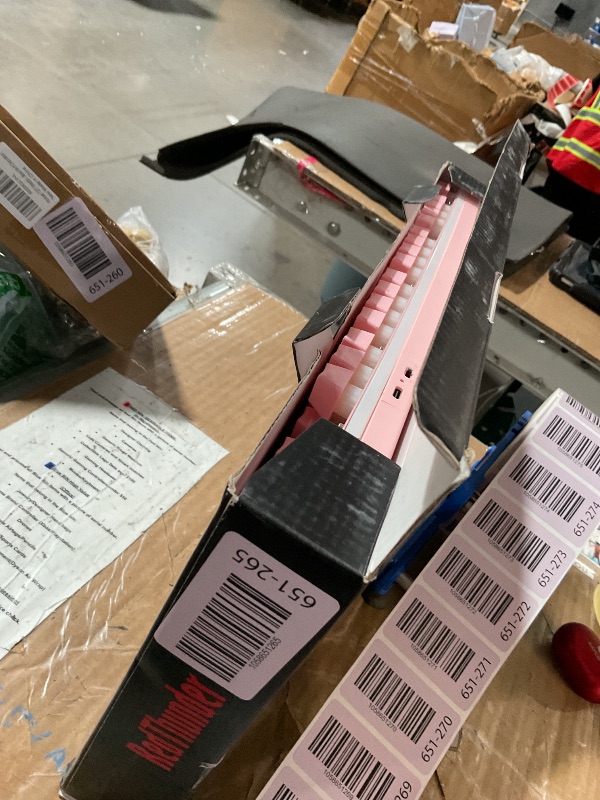 Photo 1 of ***(USED/ UNABLE TO TEST ITEM)***RedThunder K10 Wireless Gaming Keyboard and Mouse Combo, LED Backlit Rechargeable 3800mAh Battery, Mechanical Feel Anti-ghosting Keyboard + 7D 3200DPI Mice for PC Gamer (Pink)