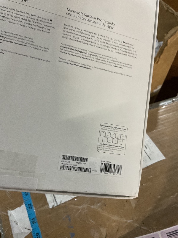 Photo 1 of Microsoft Surface Pro Keyboard for Surface Pro Copilot+ (11th Edition), Pro 9 and 8 with Pen Storage, Alcantara Material, Platinum