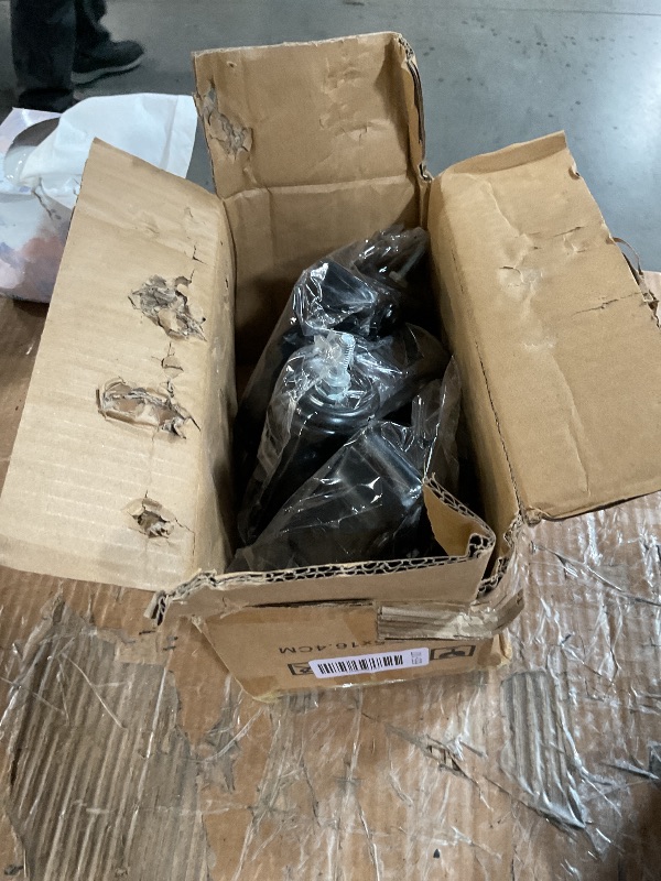 Photo 1 of (PARTIAL SET) BZOLIHEU Caster Wheels 5 Inch, Swivel Threaded Stem Casters Set of 4 Heavy Duty 2400lbs, 3/8" -16 x 1 (Stem Diameter 3/8", Stem Length 1") Locking Casters Wheels Black