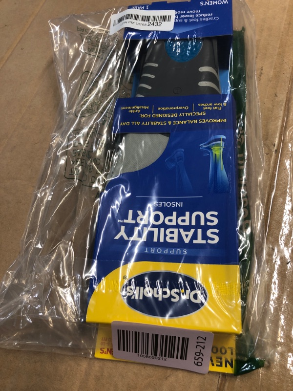 Photo 1 of ?Dr. Scholl's Stability Support Insoles, Flat Feet & Overpronation Low Arch Support, Improves Balance & Stability, Motion Control, Trim Inserts to Fit Shoes, Women's Size 6-10