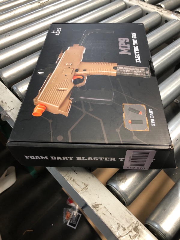 Photo 1 of (sold for parts only) Realistic Toy Gun for Nerf Gun's Soft Bullets, Automatic MP9 Toy Set with 100 Soft Darts, 2 Magazines, Scope