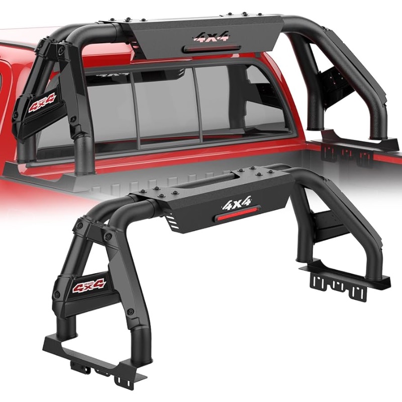 Photo 1 of **PARTS ONLY, MISSING ONE OF THE MAIN BARS** Universal Truck Bed Roll Bar, Adjustable Sport Bar Chase Rack Compatible with Dodge Ram 1500/2500/3500,Ford F-150/F-250/F-350, Tacoma,Tundra,Colorado,Silverado,Sierra,Frontier, Ranger,Titan