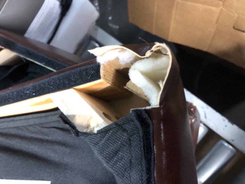 Photo 1 of ***MAJOR DAMAGE - SEE COMMENTS***
Set of 3 Stylish Upholstered Parsons Dining Chair PU Faux Leather with Silver Nailhead Trim and Sturdy Solid Wood Legs 3 Pieces