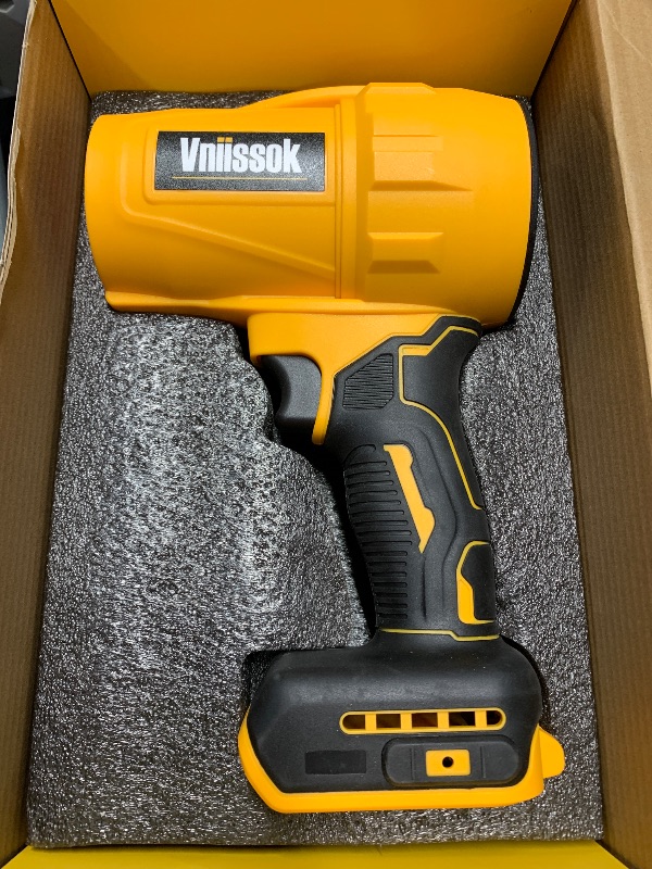 Photo 1 of (used) Electric Cordless Leaf Blower Dust Blower for DEWALT 20V Battery, High-Speed Motor Handheld Jet Fan Air Blower for Patio Cleaning, Lawn Care, Blowing Leaves and Dust (No Battery/Charger)