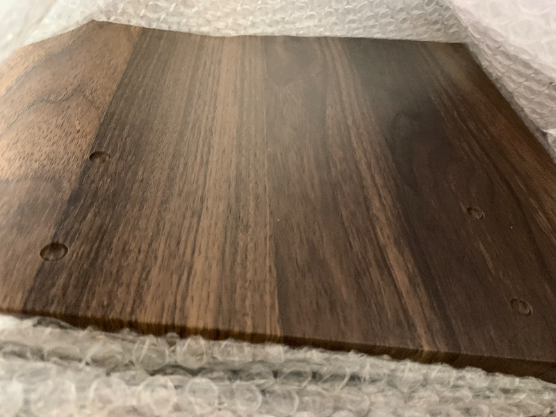 Photo 1 of ***(PARTS ONLY/ MAJOR DAMAGE/ NON FUNCTIONAL)***ALPOME C Shaped 2tier Large Tray Wood top Heavy Duty Side end Table Large TV Tray for Couch Sofa Double Bent Tubes 2