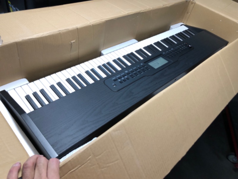 Photo 1 of ***DAMAGED - UNABLE TO TEST - SEE PICTURES***
Donner DDP-95 Digital Piano with 88 Key Weighted Keyboard, Beginner Full Size Electric Piano Keyboard Boast Wireless Connection, 4.3" LCD, Record, 610 Tones, 600 Rhythms, 3 Piano Teaching Modes, Black