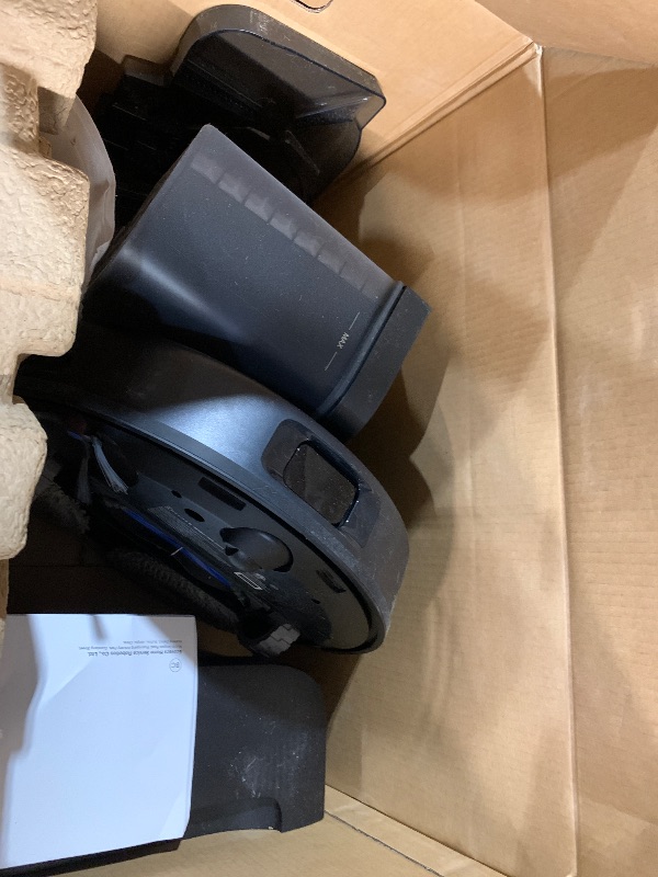 Photo 1 of ***(PARTS ONLY/ MAJOR DAMAGE/ NON FUNCTIONAL)***ECOVACS DEEBOT N30 Omni Robot Vacuum and Mop, 10000Pa Suction, TruEdge Adaptive Edge Mopping, ZeroTangle 2.0 Technology, Hot Air-Drying, Self-Emptying, Auto-Lift Mopping, Obstacle Avoidance