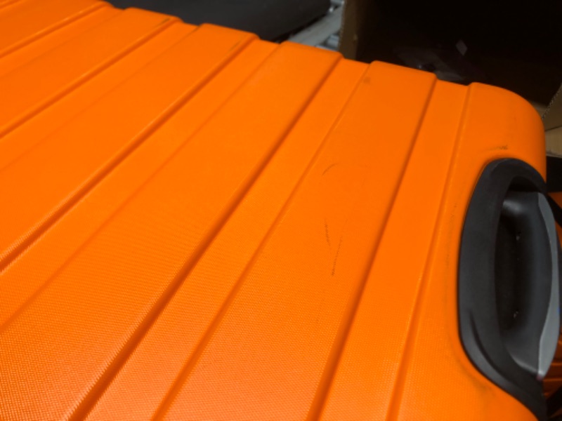 Photo 1 of ***DAMAGED - SCRATCHED - ZIPPER ON LARGEST LUGGAGE PIECE BROKEN - SEE PICTURES***
Coolife Luggage 3 Piece Set Suitcase Spinner Hardshell Lightweight TSA Lock (orange)