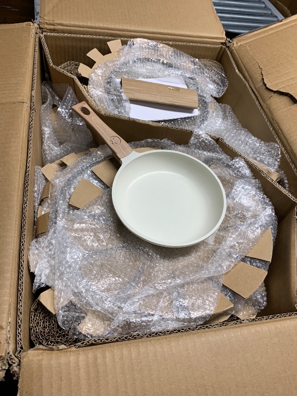 Photo 1 of (MISSING,DAMAGESCAROTE 22pcs Pots and Pans Set Nonstick, Cookware Set White Granite Induction Kitchen Cooking Set w/Frying Pans & Saucepans& Grill Pan(PFOS, PFOA Free)