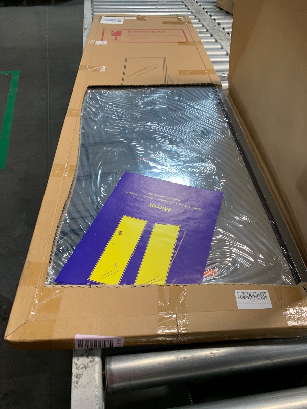 Photo 1 of (USED/FAIR) FOYEESION Full Length Mirror with Stand - Large Floor Mirror for Wall-Mounted or Freestanding Use - Aluminum Alloy Frame Dressing Mirror for Home, Adjustable Tilt Design