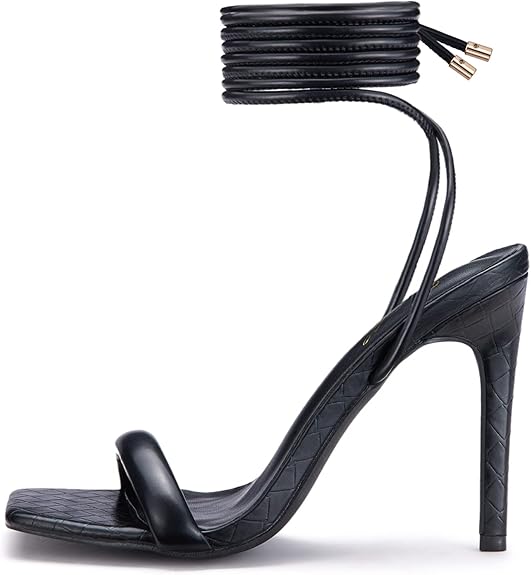 Photo 1 of *PHOTO FOR REFERENCE** THIN BLACK HEELS  WITH LACED 37.5