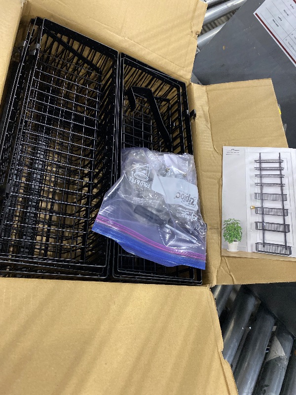 Photo 1 of ***MISSING PARTS***
Moforoco Over The Door Pantry Organizer, Pantry Door Organizer Shelves, Kitchen Organizers and Storage, Hanging Basket Wall Spice Rack Seasoning Shelves, Laundry Room Bathroom accessories?Black