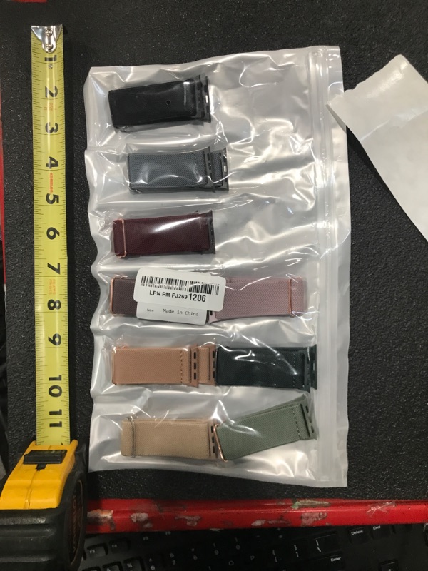Photo 1 of 10 Pack Stretchy Bands Compatible with Apple Watch Band 40mm 38mm 41mm 42mm 44mm 45mm 46mm 49mm Women Men, Water-Resistant Solo Loop Elastic Sport Straps for iWatch Series 11 10 9 8 7 6 5 4 3 SE Ultra