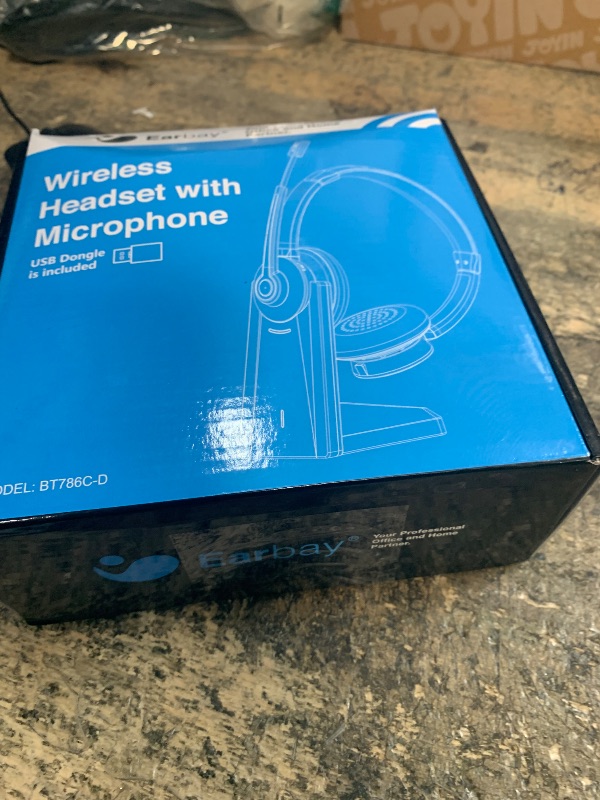 Photo 1 of **HEADSET ONLY**Wireless Headset with Microphone - Bluetooth Headset with Mic Noise Canceling & Mute, Wireless Headphones with USB Dongle/Charging Dock for Laptop Computer Phone Work Office Teams Conference Call