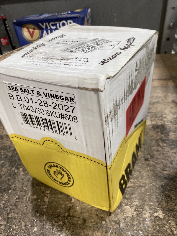 Photo 1 of **EXP: 01/28/2027 ** BRAMI Lupini Beans Snack, Sea Salt & Vinegar | 7g Plant Protein, 0g Net Carbs | Vegan, Vegetarian, Keto, Mediterranean Diet | 5.3 Ounce (8 Count)