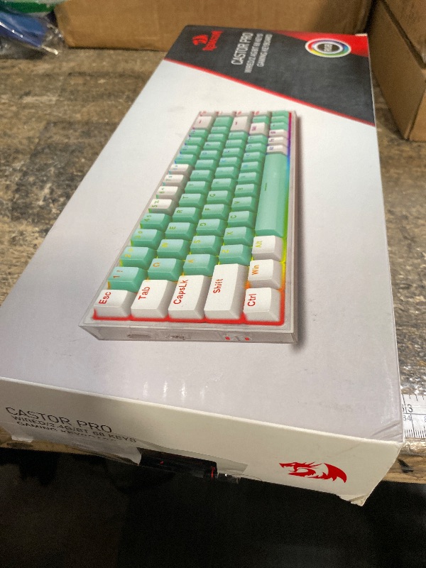 Photo 1 of **PARTS ONLY**Redragon K631 PRO WT 65% 3-Mode Wireless RGB Gaming Keyboard, 68 Keys Hot-Swappable Compact Mechanical Keyboard w/Hot-Swap Free-Mod PCB Socket & Translucent Board, Custom Quiet Linear Switch