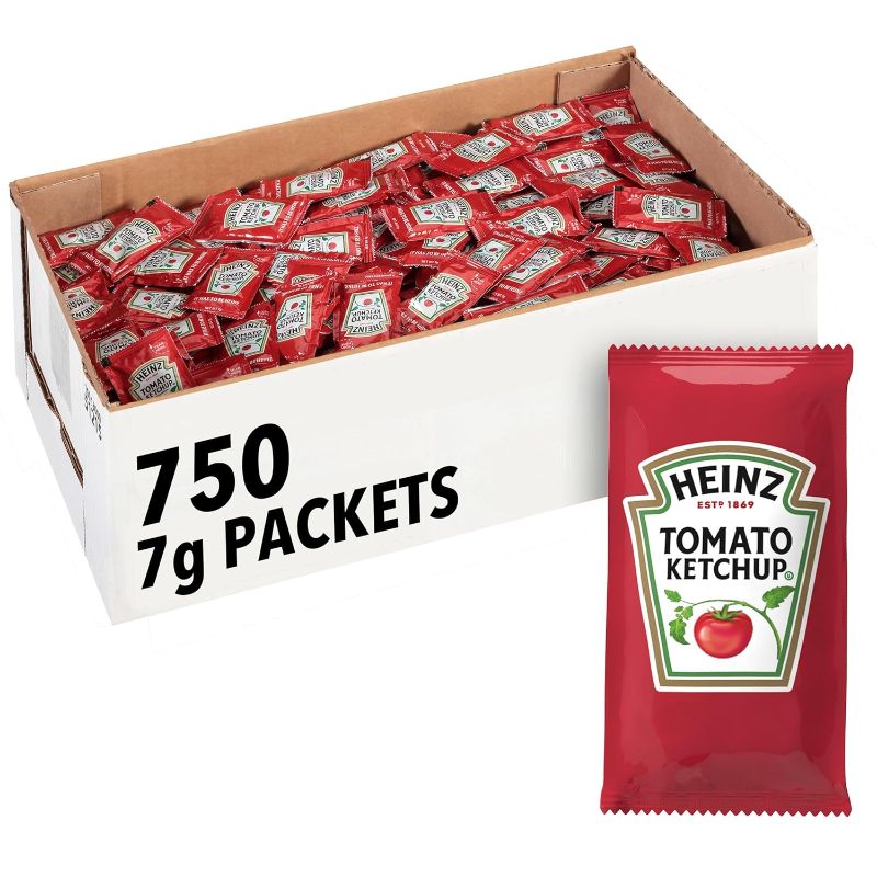 Photo 1 of **EXP: 05/23/25** Heinz Ketchup Single Serve Packet (0.25 oz Packets, Pack of 750)