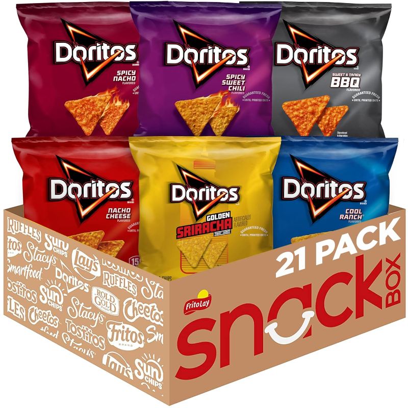 Photo 1 of **EXP:OCT/21/2025** Doritos Flavored Tortilla Chips Variety Pack (Pack of 21)