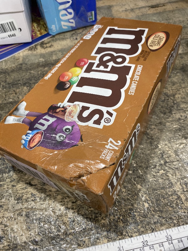 Photo 1 of **exp: 07/2025** M&M'S Caramel Cold Brew Chocolate Candy, 33.82 Oz, 24 Ct Bulk Box