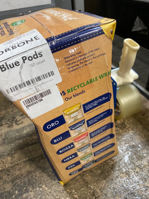 Photo 1 of **EXP N/A** Caffè Borbone Espresso Paper Pods, Blue Blend, Medium Roast - 150 Count