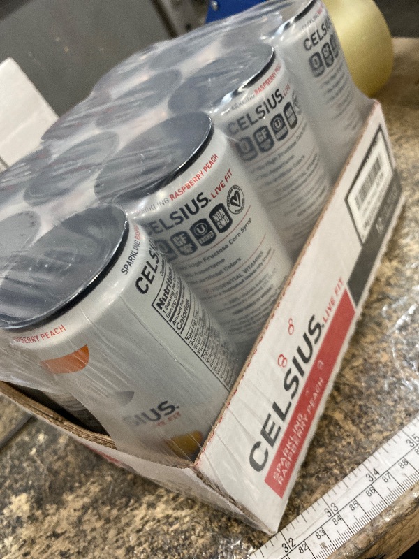 Photo 1 of **EXP: 08/2026 ** CELSIUS Sparkling Raspberry Peach, Sugar Free Energy Drink, 12 Fl Oz (Pack of 12)