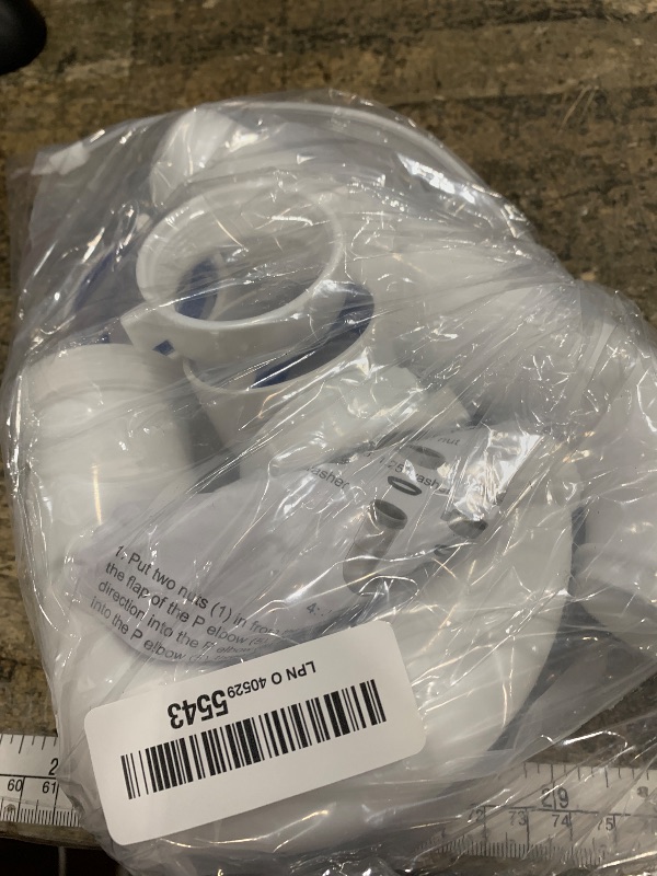 Photo 1 of (1 Pack) Yariwiz White 1 1/4 Inch Basin Sink Drain Pipe Tubular Kit, Not Used for Kitchen Sink KSD-003W