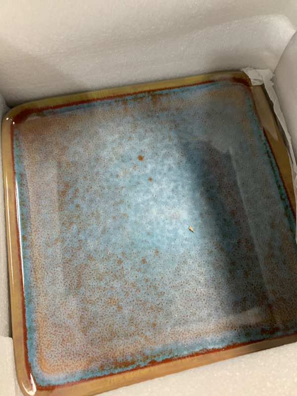 Photo 1 of ***(MISSING PARTS/ NOT A COMPLETE SET)***Golonger Square Melamine Dinnerware Sets of 12 Pcs,Square Plates and Bowls Sets,Unbreakable Dish Set for 4,Lightweight, Dishwasher Safe and BPA Free,Suit for RV,Camping