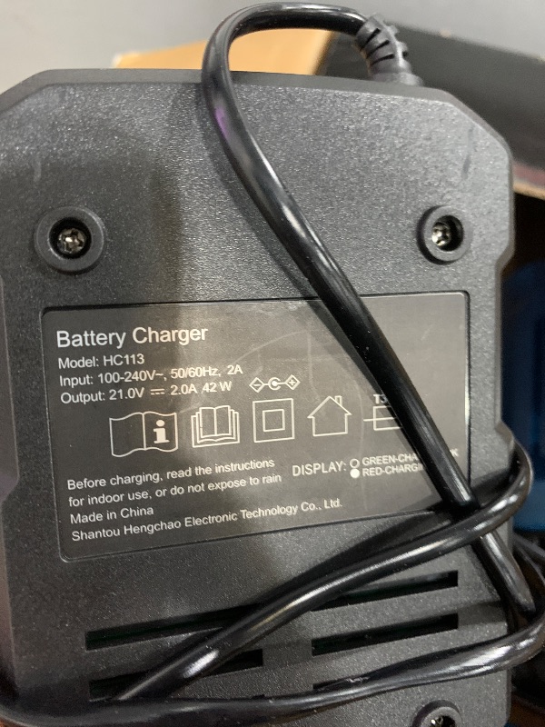 Photo 1 of (batteries unfunctional) GEVEELIFE Leaf Blower Cordless, 650CFM & 3 Speed Levels, Electric Cordless Leaf Blower with 2 * 5.0Ah Battery Powered, Blowers for Lawn Care, Yard, Blowing Leaves, Dust, Snow