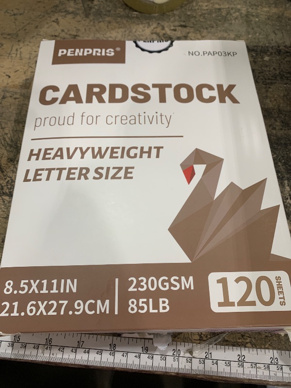 Photo 1 of 120 Sheets Brown Kraft Cardstock - 8.5” x 11” Letter Size Cover Card Stock 230gsm/85lb Heavyweight Paper Thick Paper for Scrapbooking, Crafts, Business Cards, Invitations PAP03KP