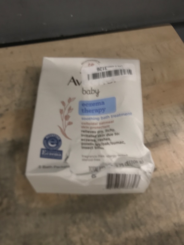 Photo 1 of *** EXTREMELY DAMAGED PACKAGING/UNKNOWN MISSING PIECES *** Aveeno Baby Eczema Therapy Soothing Bath Treatment for Relief of Dry, Itchy & Irritated Skin, Made with Natural Colloidal Oatmeal, Fragrance-, Paraben-, Steroid- & Tear-Free, 5 ct