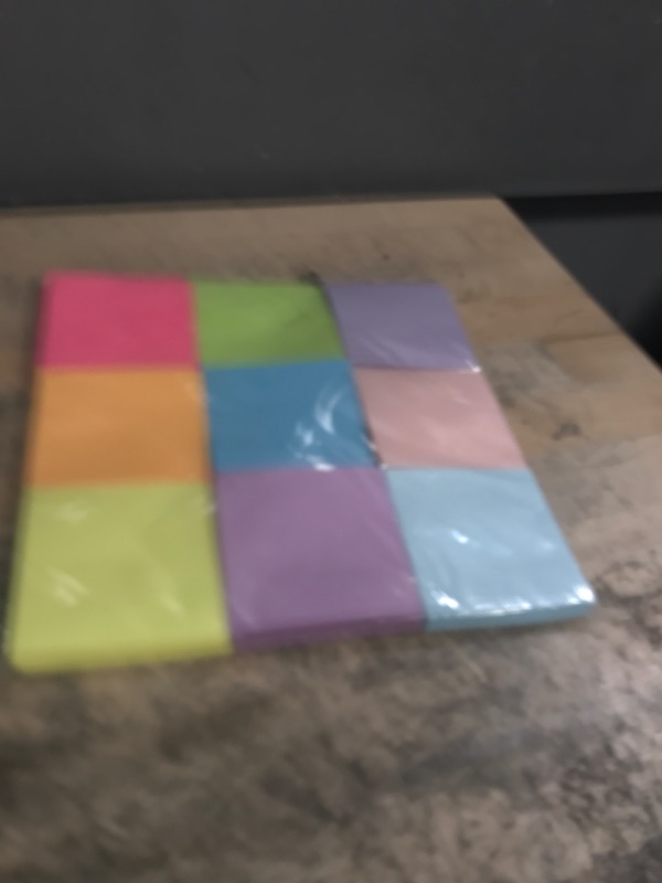 Photo 1 of (18 Pads) Pop Up Sticky Notes 3x3 Refills, Strong Adhesive Memo Pad Bulk with 9 Bright Colors, Suitable for Home, Office, School, Clean Removal