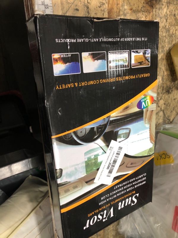 Photo 1 of 2Pcs Car Visor(Upgraded Version to Block Harmful UV Rays) Adjustable Angle, Anti-Glare 12.6'' x 6'' Safe Driving Car Accessories Sun Visor Extender, Universal for Cars, Trucks, SUVs. (2Pcs)