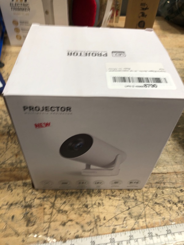Photo 1 of ?Electric Focus?Mini Projector, Projector 4K 1080P Support, 260 ANSI Lumens Projector with Wifi and Bluetooth, Upgrade Smart Proyector, 5w Speaker, Auto Keystone Correction 35"-130" Screen HY300 Plus