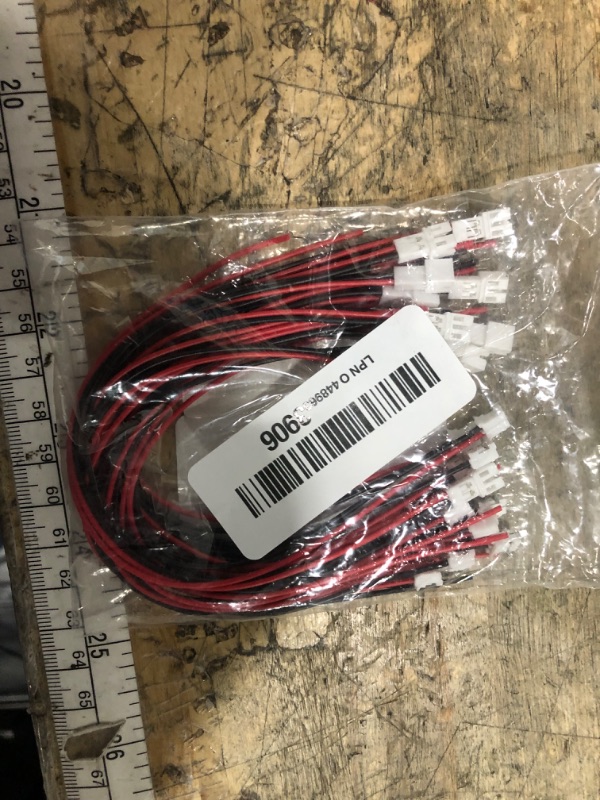 Photo 1 of 10 Pairs JST 2.0mm 2 Pin Micro Male Female Connector Plug, Micro Wire Connectors with Red Black 200mm Wire Cables