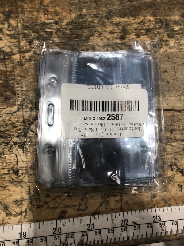 Photo 1 of 10 Packs Extra Thick Horizontal ID Card Name Tag Badge Holder with Waterproof Type Resealable Zip (3.74x2.36 Inches)