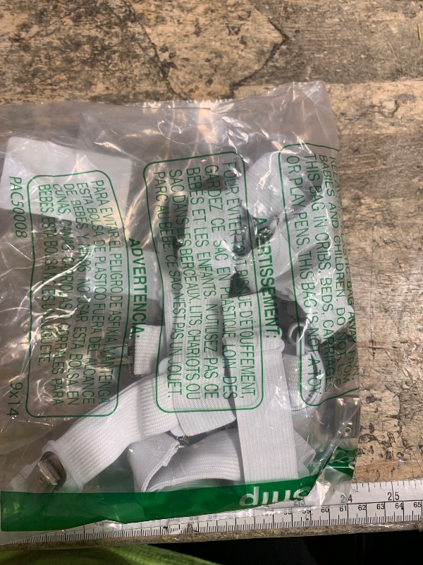 Photo 1 of 5 STARS UNITED Bed Sheet Straps Set | Easy to Use Adjustable Elastic Fasteners with Metal Clips | Sheet Holders for Corners | Fitted Sheet Clips to Hold Sheets in Place | (4 Pcs White)