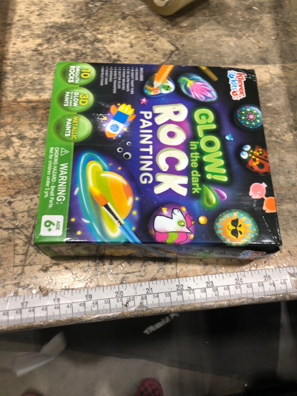 Photo 1 of ***MISSING PAINT*** Rock Painting Kit- Glow in The Dark Rock Kit, Arts and Crafts for Kids Ages 6-12, Art Supplies Toy , Kids Craft Paint Kits, Arts & Crafts for Boys Girls Birthday Party Gift Toy