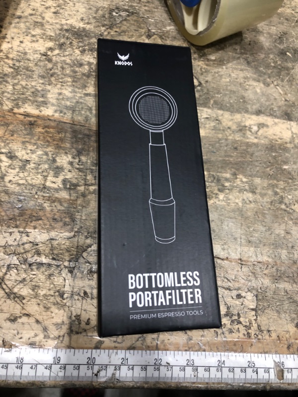 Photo 1 of ***MISSING MESH FILTER*** KNODOS 54mm Bottomless Portafilter V2 with Upgraded American Walnut Handle - Compatible with Breville Barista Express, Pro, Touch, Bambino, Plus, Infuser, Duo Temp Pro- Includes 18-21g Filter Basket