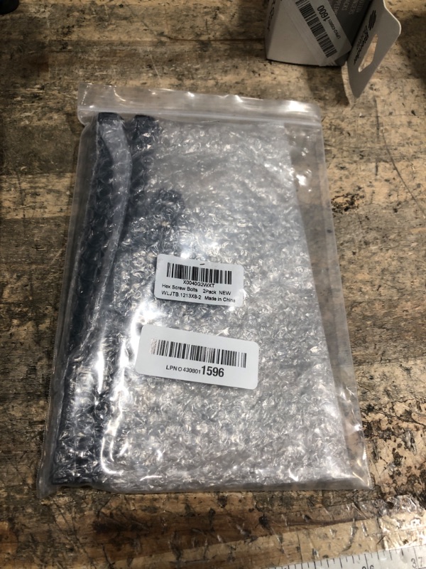 Photo 1 of 1/2-13 x 8 Hex Head Screws Bolts, Nuts, Flat & Lock Washers, Partially Threaded, Stainless Steel 18-8, Black Finish, 2 Sets