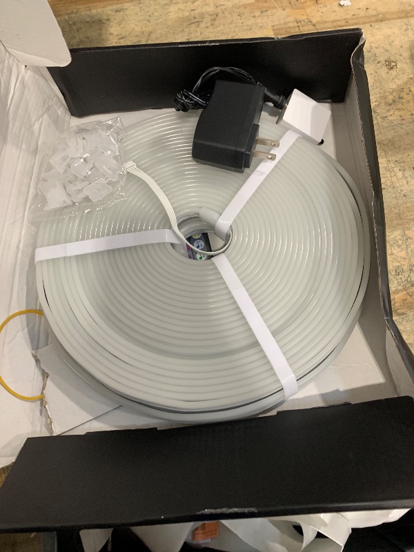 Photo 1 of ***MISSING REMOTE & POWER CORD*** aiicrgb LED Neon Light Cord with Remote Control - Flexible, 150FT IP67 Waterproof, Music Sync, App-Controlled for Gaming & Bedroom Decor