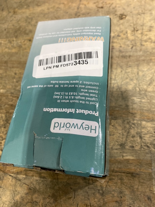 Photo 1 of **UNTESTED*** Heyworld Slow Twinkle Christmas Lights, 35 LED 10ft UL Certified Soft String Lights, 5mm Waterproof Fairy Glow for Indoor/Outdoor Christmas, Wedding, Garden Decor