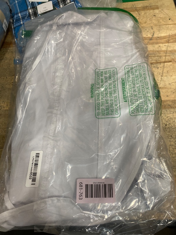 Photo 1 of Hanging Gift Wrapping Paper Storage, 48x24 (Extra Large) White Double-Sided Christmas Wrapper Bag Container, Oxford Long Craft Roll Organizer, Present Wrap Holder for Closet, Door