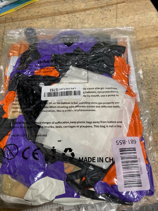 Photo 1 of 157Pcs Halloween Balloon Garland Arch Kit, Eye Balloons with Spider, Bat Ghost Pumpkin Spider Web Boo Black Purple Star Foil Balloons, Purple Orange and Black Balloon for Halloween Party Decorations