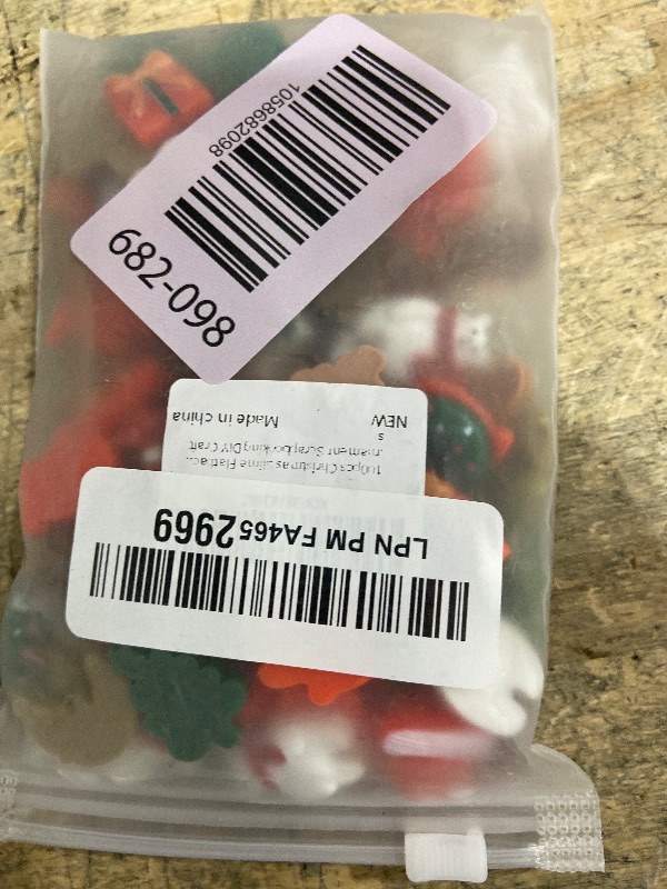 Photo 1 of 100pcs Christmas Slime Flatback Charms, Assorted Craft Resin Ornaments Miniature Ornaments Set, Santa Snowman Tree Bell Resin Decoration for Craft Making, Ornament Scrapbooking DIY Crafts