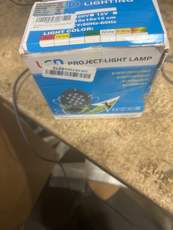 Photo 1 of RSN LED Fountain Light LED Underwater Pond Lights 18W RGB Color Changing with Remote AC12V IP68 Waterproof Submersible Light for Garden Fountain Pond