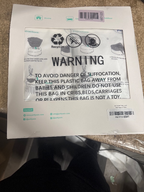 Photo 1 of [30 Counts] Disposable Potty Liners Compatible with OXO Tot 2-in-1 Go Potty, Potty Refill Bags for Toddler Travel, Universal Potty Bags Fit Most Potty Chairs and Travel Potty