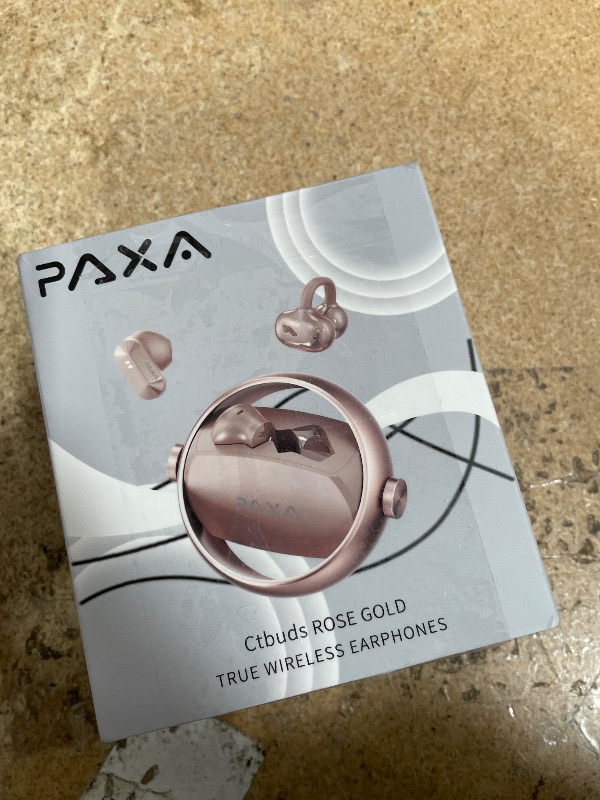Photo 1 of 2 in 1 Clip on Open Ear Headphones Wireless Earbuds, 0 Delay Bluetooth 6.0, Ultra-long 140H Play, Auto L-R Recognition Touch Control, Hybrid Noise Reduction for Work Fitness Daily Use,Ctbuds Rose Gold