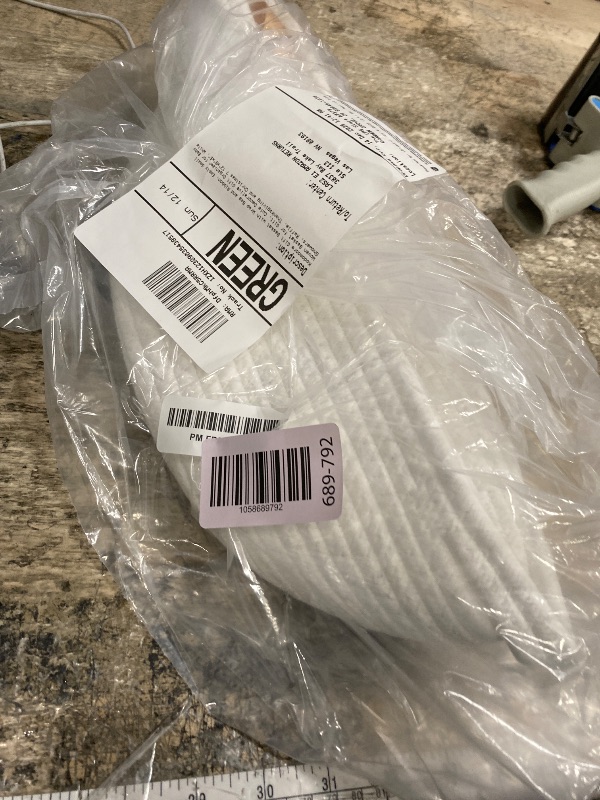 Photo 1 of (MISSING PLASTIC BAG) Kodomoore Gift Basket with Wrap Bag and Ribbon, Empty Small Woven Basket for Gift, Cute Decorative Gift Organizer for Baby Showers, Raffle, Thanksgiving and Christmas – 12"x8"x5", White