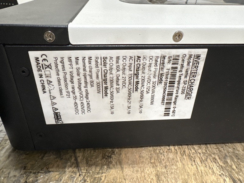 Photo 1 of **MISSING CHARGER**2400W Pure Sine Wave Hybrid Solar Inverter 24VDC Input 220 Output Built-in 50A PWM Solar Charger Controller and AC Charger